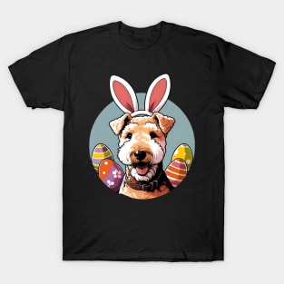 Lakeland Terrier's Easter Celebration with Bunny Ears T-Shirt